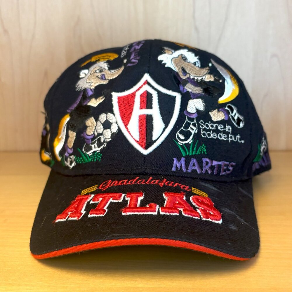 Guadalajara Atlas Futbol Club Hat Soccer Cap Embroidered Mascot Adjustable Size